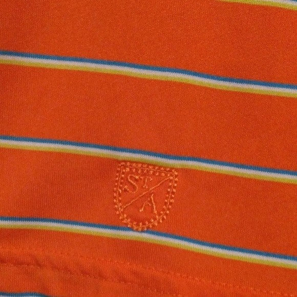 St. Andrew of Scotland golf shirt orange shortsleeve size XL - Picture 3 of 4